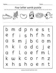 free four letter words picture puzzle