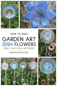 Garden Art Flowers From Dishes