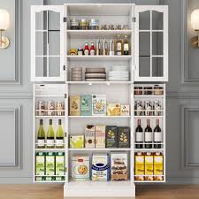 64 kitchen pantry cabinets white