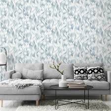 Wallpaper Elle Waves Graphic Turquoise