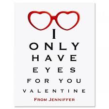 Eye Chart Valentines Day Cards