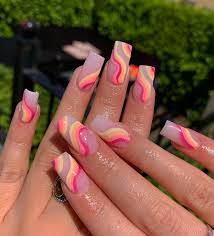 short acrylic nail designs for summer