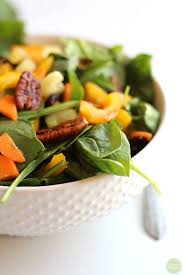 This is especially the case after a period of eating lots of food, for example after the holidays! Easy Spinach Salad With Pecans Vinaigrette Cadry S Kitchen