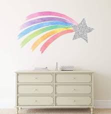 Free shipping on orders over $25 shipped by amazon. Buy Shooting Star Rainbow Wall Decal Pastel Watercolor Unicorn Nursery Girls Bedroom Decor Silver Star Rainbow Wall Decor Nd04 24w X 14h Inches Online In Indonesia B08fh72qtf