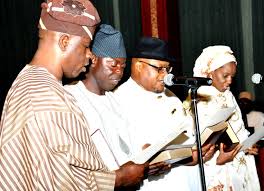 jonathan swears in ministers names