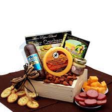 gourmet meat and cheese gift basket