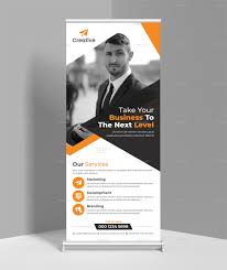 roll up banner templates psd