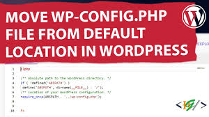 how to move wp config php file from