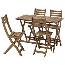 In our selection, you will find a wide range of outdoor this is to prevent them from drying out and cracking. Askholmen Table And 4 Chairs Outdoor Gray Brown Stained Ikea