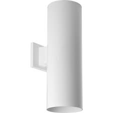Progress Lighting P5642 30 30k Transitional Two Light Wall Lantern From Led Cylinders Collection In White Finish