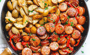 smoked sausage and potato skillet