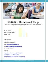 Statistic Homework Help Free