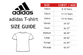 Adidas T Shirts Size Chart