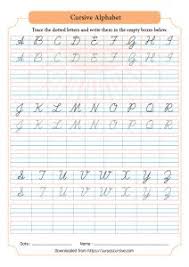 capital cursive handwriting worksheets
