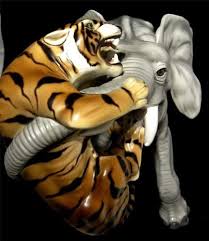 Image result for tiger and elephant fight