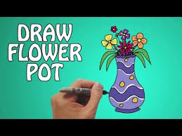 It's so easy that it's great for kids, for teens, and for adults. Learn How To Draw A Flower Pot In Easy Steps Basic Drawing Lessons For Kids Youtube