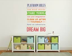 playroom wall decal playroom rules sign