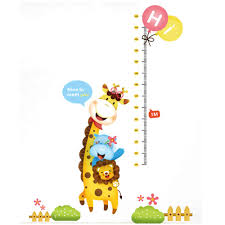 Amazon Com Homefind Giraffe Measuring Chart Animal Height