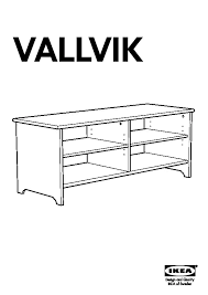vallvik tv bench coffee table black