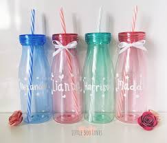 Personalised Milk Bottles With Straw