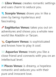 Venus Sign Seduction Pg2 Zodiac Signs Astrology Zodiac