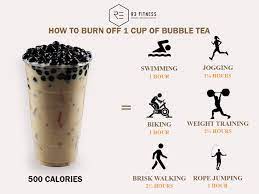 how to burn off 1 cup of bubble tea