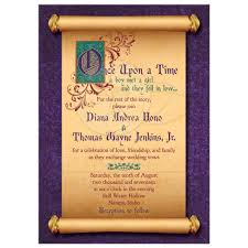 Fairytale Wedding Invitation Medieval Scroll Once Upon A Time