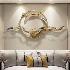 1480mmw Modern Surge Fishes Metal Wall