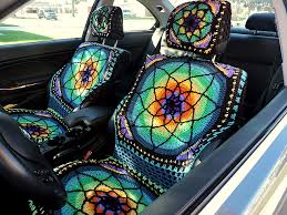 Vibrant Crochet Car Seat Covers Pattern