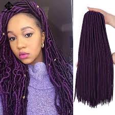 Dreadlocks are nothing more than strands of knotted hair. Spring Sunshine 20inch Faux Locs Crochet Braids Purple Soft Dread Synthetic Braiding Hair Extension Afro Hairstyles Black Women Aliexpress