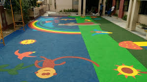 Color Coated Garden Rubber Flooring