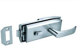 stainless steel glass door lock with