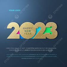 happy new year 2023 golden colorful