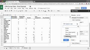 google sheets create pivot tables and