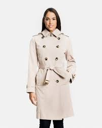 Audrey Womens Double Breasted Trench Coat London Fog