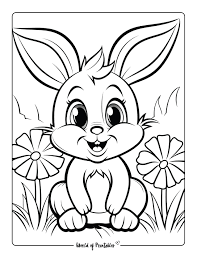 easter bunny coloring pages world of