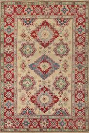 handmade wool kazak oriental area rug 6x9