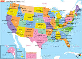 us map with states and cities list of