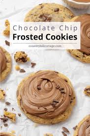 frosted chocolate chip cookies