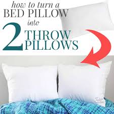 bed pillow into throw pillows