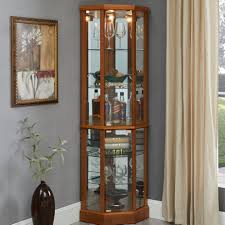 This rounded curio cabinet features a platinum finish with five glass adjustable shelves with a box fixed shelf. Cupboard With Shelves Walnut Led Illuminated Display Cabinet Stand Cupboard Closet Storage Glass Shelf Home Furniture Diy Omnitel Com Na