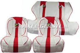 Seat Covers Red White Abarth