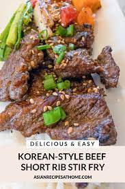 korean style beef short rib stir fry