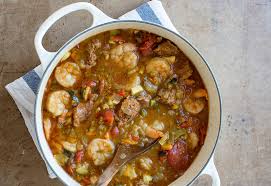 mardi gras gumbo with shrimp and