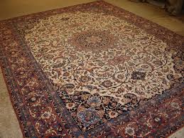 old isfahan carpet of large size with