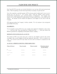 Free Time Off Request Form Template Sick Leave Policy