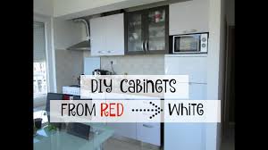 white cabinets with contact paper