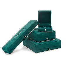 dark green velvet jewelry box