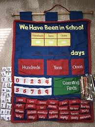 Counting Days In School Cloth Pocket Chart Lakeshore