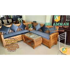 5 seater fancy wooden sofa set for